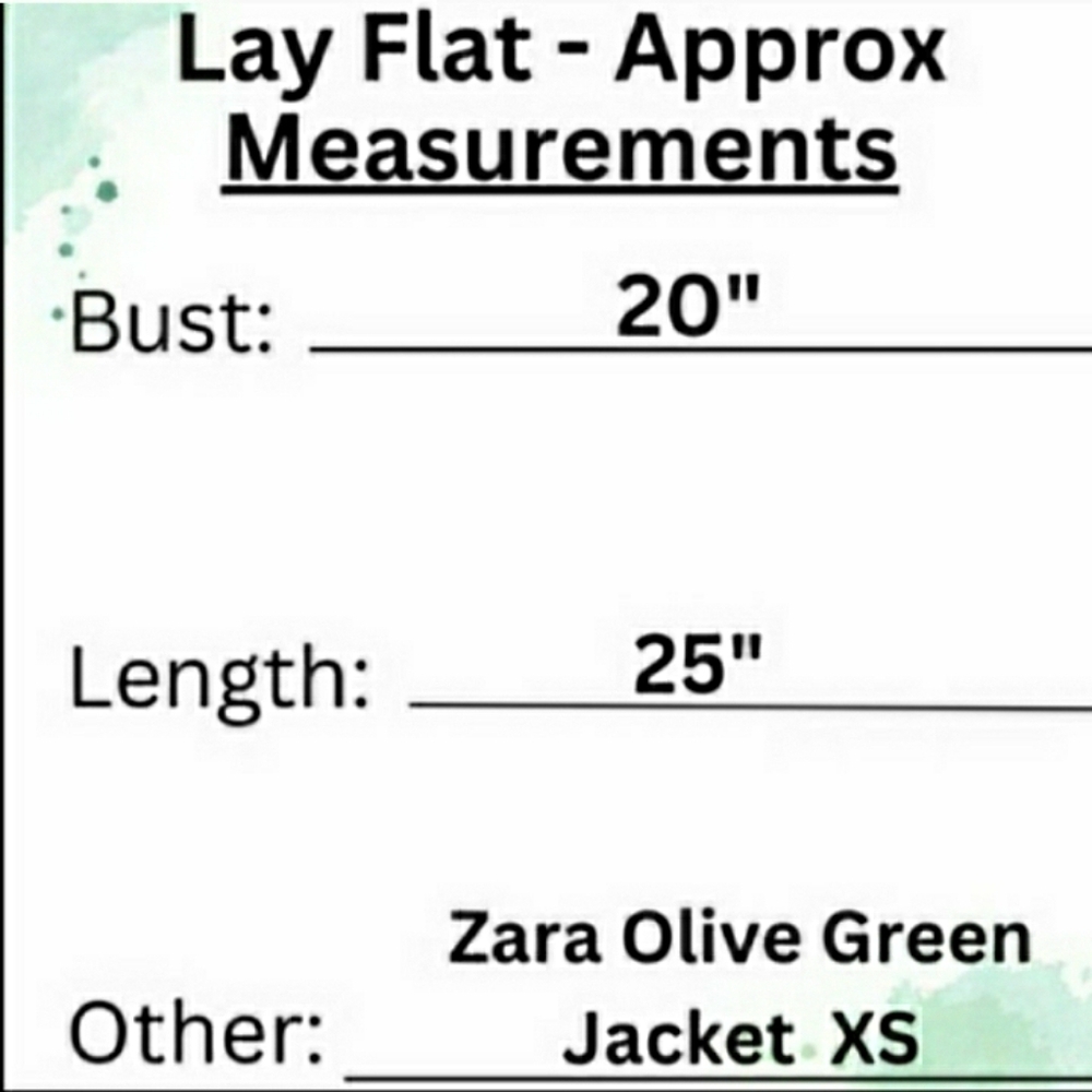 Zara Jacket Olive Green Zip Front Windbreaker Cinch Waist - Picture 7 of 9